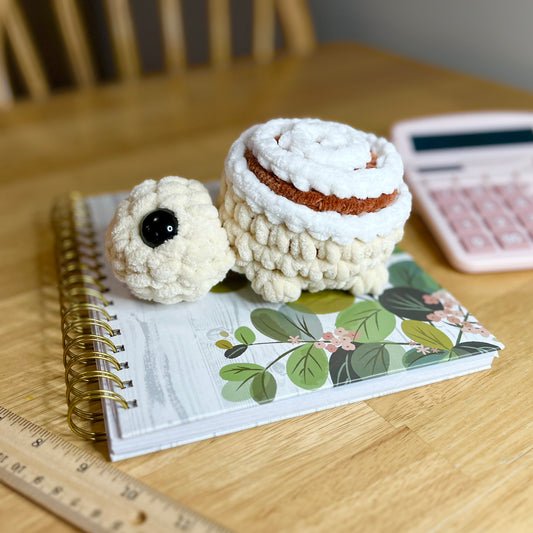 Cinnamon Roll Turtle Crochet Plush