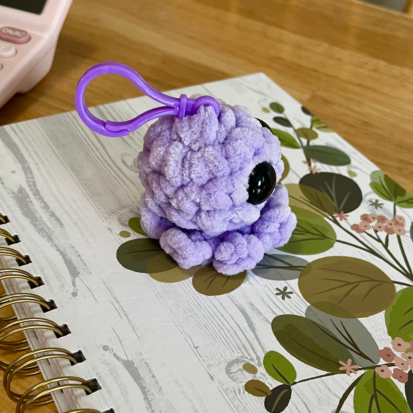 Octopus Charm Crochet Plush Lavender