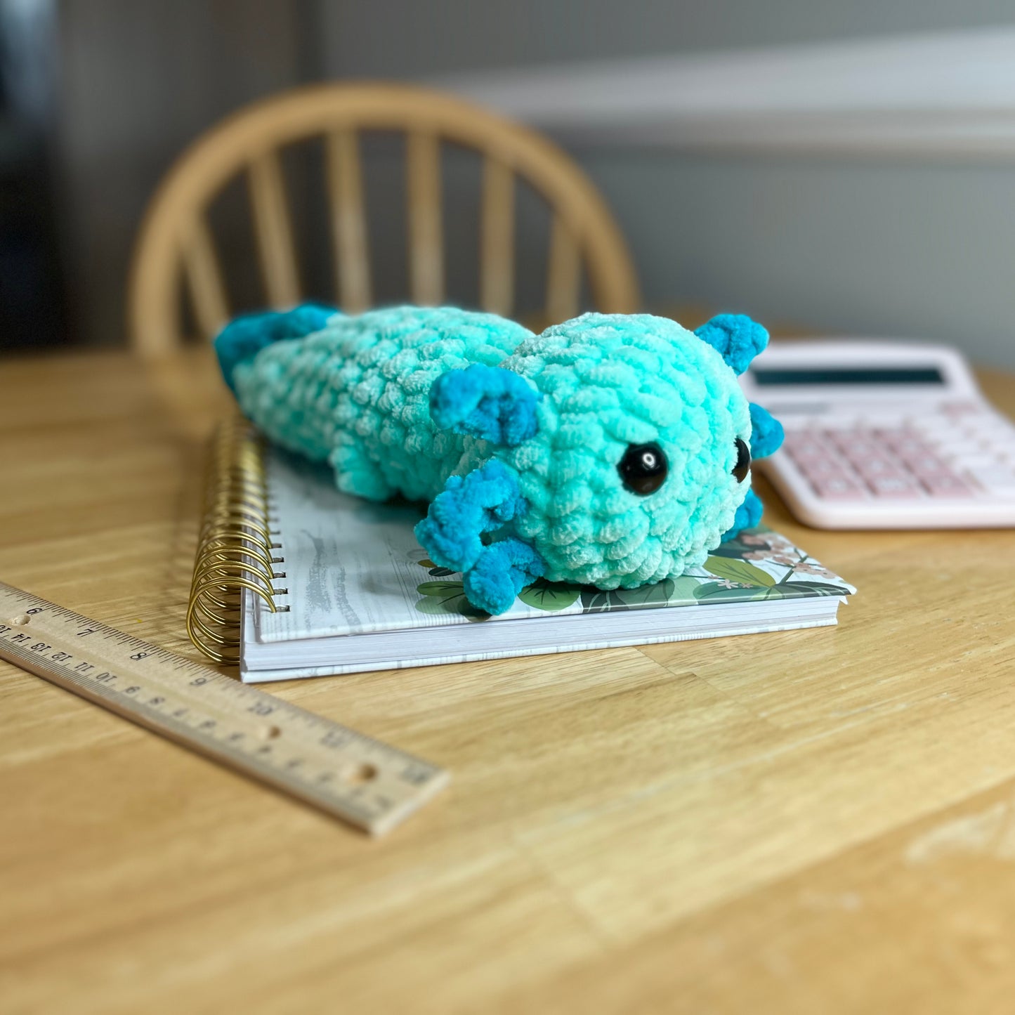 Axolotl Crochet Plushie Lime Green