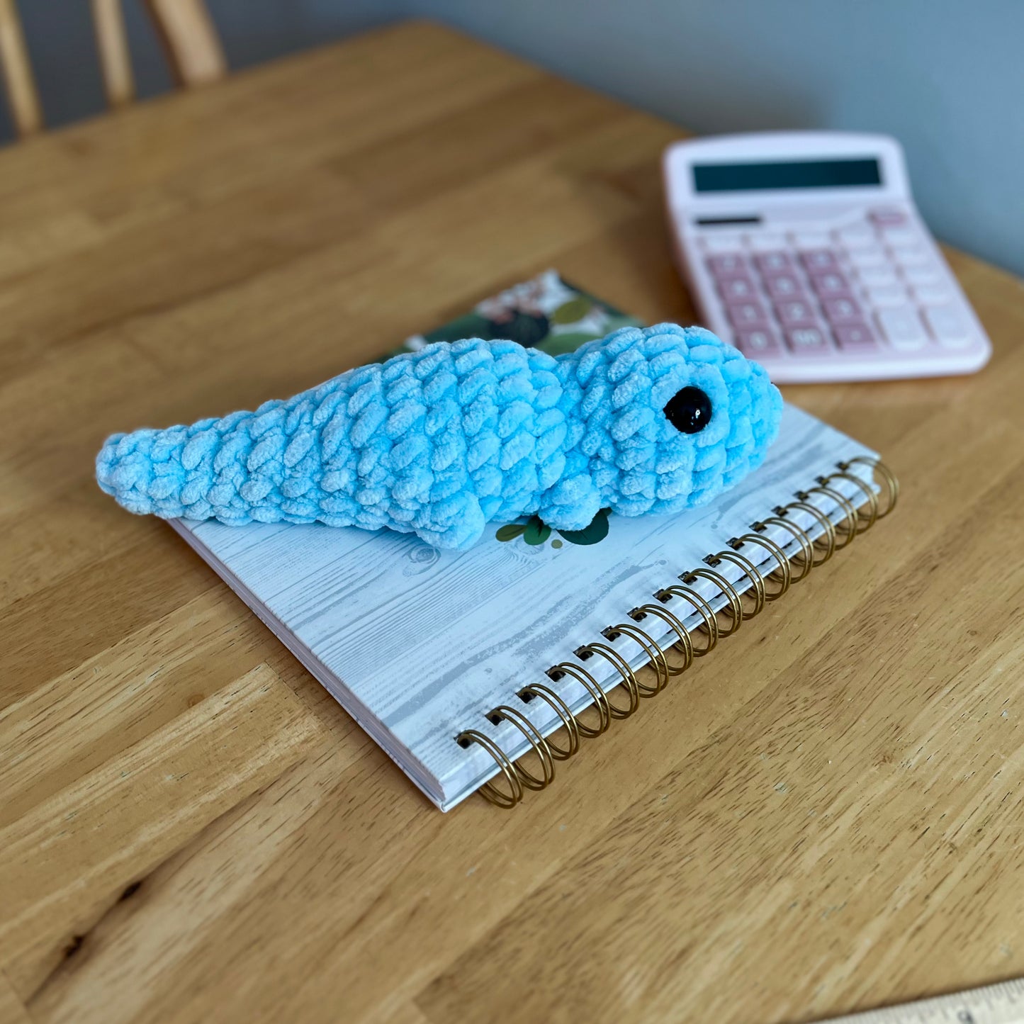 Gecko Lizard Crochet Plushie Sky Blue