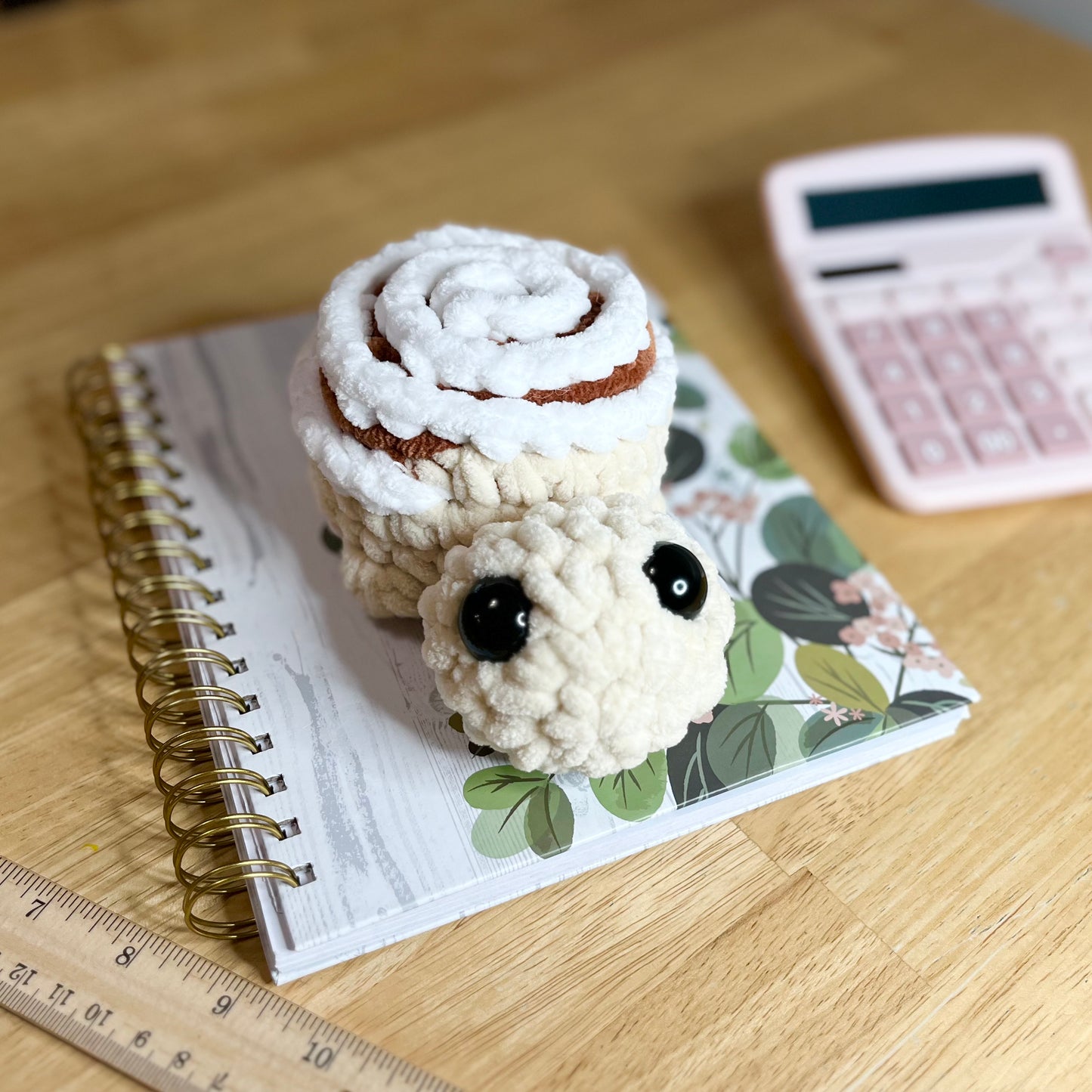 Cinnamon Roll Turtle Crochet Plush