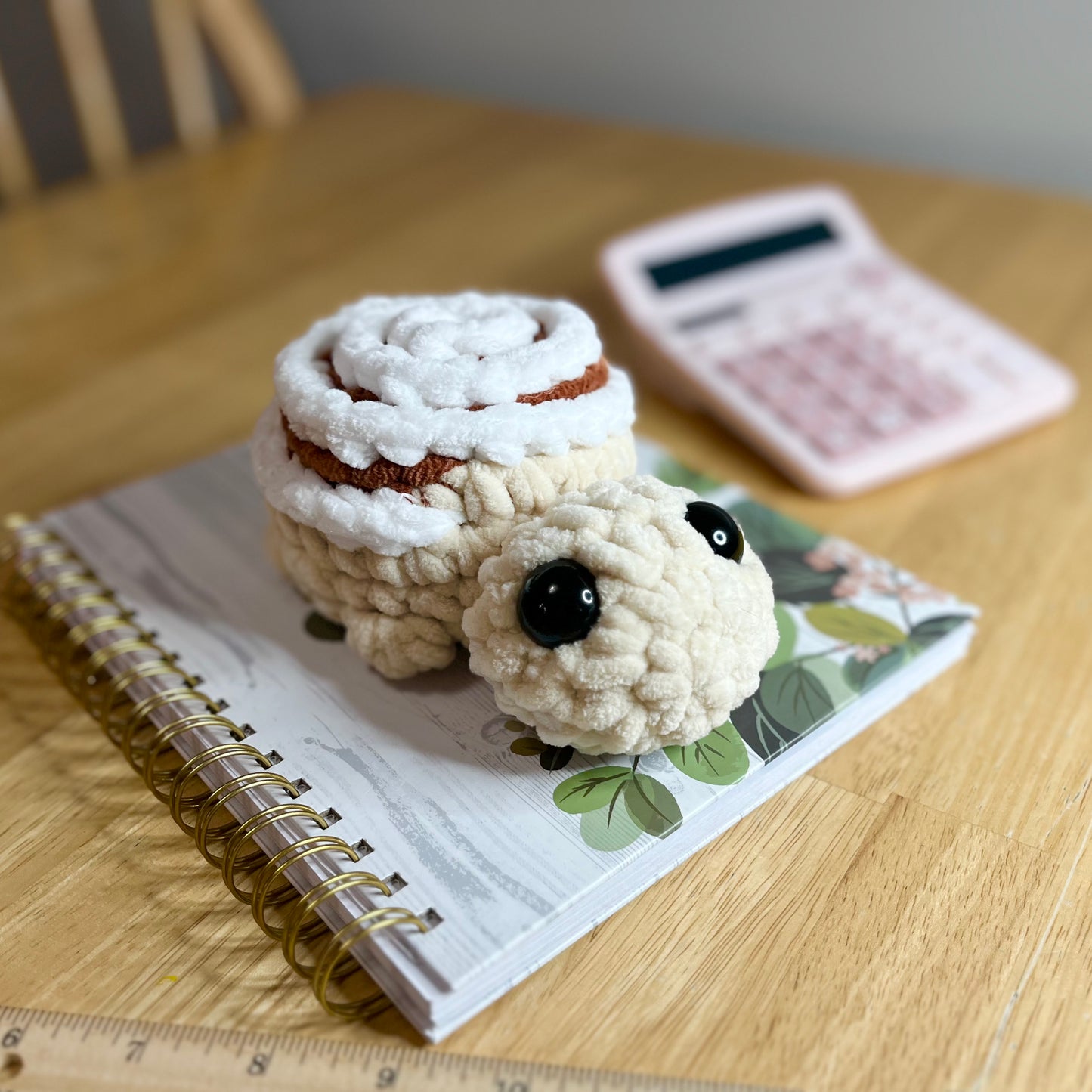 Cinnamon Roll Turtle Crochet Plush