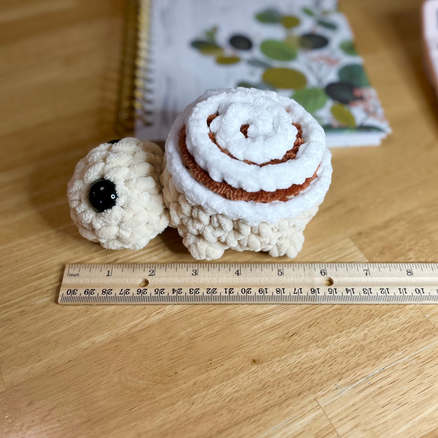 Cinnamon Roll Turtle Crochet Plush