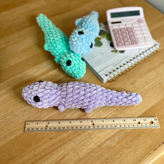 Gecko Lizard Crochet Plushie Lavender