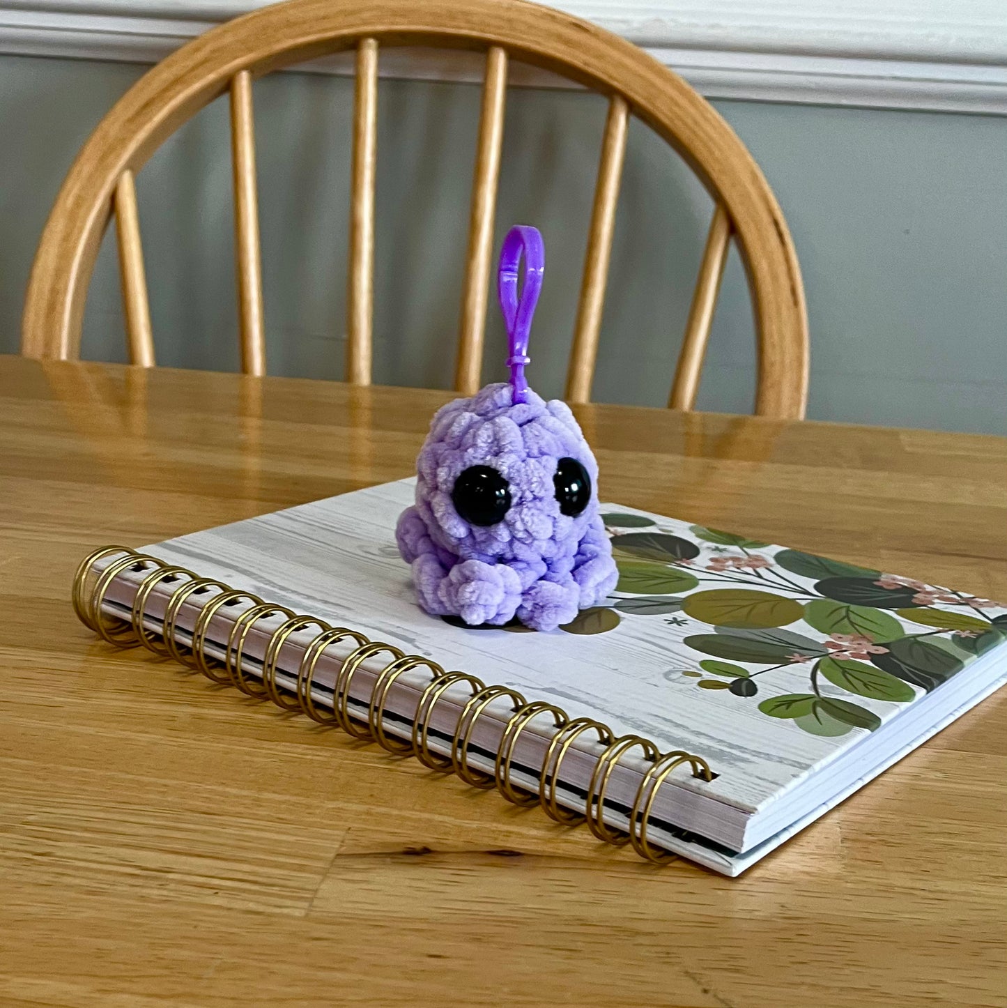 Octopus Charm Crochet Plush Lavender